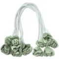 Polyester satijn lint roos bloem touw haaraccessoires en tas hanger decoratie DIY.. - 40cm Lint Bloem BD 3cm / Groen