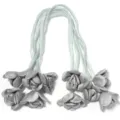 Grijs polyester lint roos bloem koord, delicate knoppen voor kleding en tassen decoratie. - 40cm Lint Bloem BD 3cm / Grijs