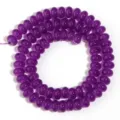 Cuentas de abaco de vidrio violeta hilo de joyería DIY para pulseras collares hechos a mano. - Púrpura profundo