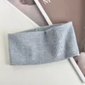 Grey knit headband for women sports yoga wide hair band elastic fashion hair accessories daily wear - 1 Piece / Silver Gray