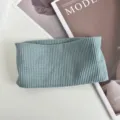 Solid color knitted sports headband vintage yoga hair band high elasticity wide hair accessory - 1 Piece / Blue Gray