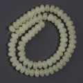 Cuentas de abaco de imitacion jade de vidrio detalle para fabricacion de pulsera collar accesorios. - Amarillo claro