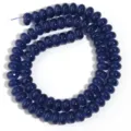 Detalle de cuentas de abaco de vidrio azul oscuro, perfecto para joyeria DIY y artesania. - Azul Oscuro