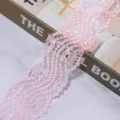 Rosa Polyester Spitze Borte Stoff Band für DIY Nähhandwerk Haarband Kleid Zubehör - 2 Yards / Rosa