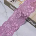 Purple floral lace trim ribbon for sewing DIY crafts apparel dress garment decoration - Width 8cm (2 Yards/Pack) / Light Purple