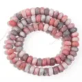 Chapelet de perles abaque rondelle en verre craquele degrade rose gris pour fabrication de bijoux - Longueur environ 38cm (environ 75 pcs) Taille externe environ 5X8mm Trou environ 1.4mm / Noir Rouge