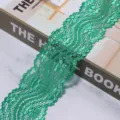 Grüne Polyester Spitzenborte Stoff Detail, ideal für DIY Handwerk Bekleidung Nähzubehör. - 2 Yards / Grün