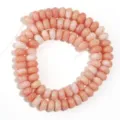 Détail de fil de perles abaque en verre craquelé rose pour accessoires de bijoux artisanaux DIY. - Longueur environ 38cm (environ 75 pcs) Taille externe environ 5X8mm Trou environ 1.4mm / Champagne