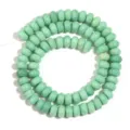 Perles en verre craquelé vert forme de roue pour fabrication de bijoux DIY bracelets. - Longueur environ 38cm (environ 75 pcs) Taille externe environ 5X8mm Trou environ 1.4mm / Vert