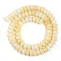 Fil de perles abaque jaunes pour fabrication bijoux DIY, perles rondelles lisses. - Longueur environ 38cm (environ 75 pcs) Taille externe environ 5X8mm Trou environ 1.4mm / Jaune porcelaine