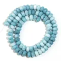 Perles rondelles abaque en verre craquele degrade bleu clair pour accessoires de bijoux. - Longueur environ 38cm (environ 75 pcs) Taille externe environ 5X8mm Trou environ 1.4mm / Magnolia