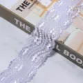 Helllila Polyester Spitzenband Borte fuer DIY Haarreif Haaraccessoires Naehen Basteln - 2 Yards / Blau