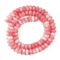 Fil de perles en verre craquelé rose dégradé pour fabrication de bracelets colliers DIY. - Longueur environ 38cm (environ 75 pcs) Taille externe environ 5X8mm Trou environ 1.4mm / Semi-Rose