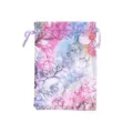 Sacchetto regalo coulisse organza stampa corallo lamina colorata per gioielli e confezione utile. - 10 Pezzi/Confezione (10x15cm) / Viola Corallo (Bronzatura)
