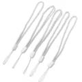 Cinturino corto in poliestere bianco per telefono, chiavetta USB, chiavi e piccoli altoparlanti. - Stile Cordino Corto e Tondo / 10 Pezzi/Confezione (20 cm x 3 mm) / Grigio