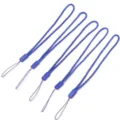 Set di 5 cordini per cellulari blu, cinturini in poliestere resistenti per chiavi. - Stile Cordino Corto e Tondo / 10 Pezzi/Confezione (20 cm x 3 mm) / Blu scuro