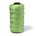 Groene 3-strengs ijszijde koord voor handgemaakt breien, haken en DIY zomerhoed handwerk - 120 Yards/Rol (1.5mm) / Legergroen