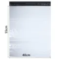 Detailansicht des verdickten weissen wasserdichten Versandbeutels mit 40x55cm Groessenangabe. - 40X55cm(Mitteldick) 5 Stück/Packung / Weiß