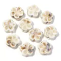 Perline in ceramica smaltata a forma di fiore a cinque petali per braccialetti fai da te. - Pelle di Rinoceronte a Cinque Petali