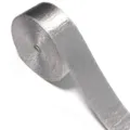 Silver shimmer fabric ribbon roll for gift wrapping, bow making, and sewing apparel crafts. - Silver