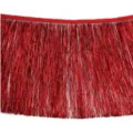 Frangia di tinsel rossa tenda metallica lucida per decorazione di feste e spettacolo - 1 Yard/Confezione / Rosso