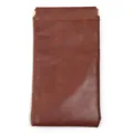 Braune Leder-Eindrücktasche Detailansicht, tragbarer Organizer für Brillen oder Zubehör. - Ca. 10x18cm / Braun