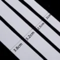 Detailed view of thickened polyester cotton textured webbing strap, showing various width sizes. - Width 2cm / White