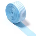 Light blue striped grosgrain ribbon for hair bows, gift wrapping, and DIY craft projects. - Width 2.5cm / Sky Blue