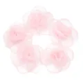 Rosa Mesh Kamelie Blumen Zubehör für DIY Haarschmuck, Kleidung, Taschen und Schuhe. - Blütendurchmesser 4,5cm / Rosa