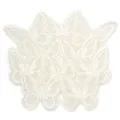 Double layer mesh lace butterfly embroidery patches for DIY craft garment accessories detail view. - Approx 5.5X6cm / Beige