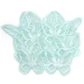 Light blue double layer 3D embroidery lace butterfly patch for DIY clothing accessories - Approx 5.5X6cm / Green