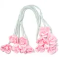 Roze stoffen roos lint detail met delicate knoppen en zachte bandjes voor kleding. - 40cm Lint Bloem BD 3cm / Roze