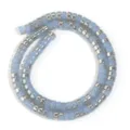 Light blue and silver metallic wheel spacer beads, perfect for DIY jewelry and bracelets. - Light Blue Luster