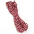 Corde tressée en polyester camouflage multicolore, idéale pour loisirs créatifs et lacets. - Diamètre environ 2mm / Camouflage Rose et Rouge