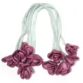 Gedetailleerd overzicht van stoffen rozen linten, satijnen bloem accessoires voor decoratie. - 40cm Lint Bloem BD 3cm / Oudroze