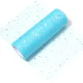 Glitter tulle roll shimmering mesh fabric for DIY party decor wedding dress supplies - Sparkling Sequin Ice Blue