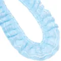 Hellblaue plissierte Spitzen-Chiffon-Borte Detailansicht, ideal für DIY-Basteln und Kleidung. - 2 Yards/Packung (Breite 5cm) / Blau