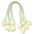 Accessoire de ruban de bourgeon de fleur de tulipe en satin avec strass pour cheveux et vêtements. - 5 Pièces / Gypso Jaune