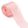 Detailansicht von rosa Strass-Netzband für Blumenverpackungen und Bastelarbeiten. - Breite 4cm 5 Yards/Rolle / Hellrosa