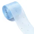 Hellblaue Netztuchband mit Strass für DIY Schleifen Geschenkverpackung Basteln Kleidung Zubehör - Breite 4cm 5 Yards/Rolle / Blau
