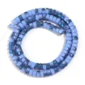 Blue electroplated glass wheel spacer beads for DIY jewelry making, bracelets and necklaces. - Half Light Blue Ceramic-look PVC decoration