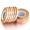 Metallic copper tape rolls for gift wrapping, balloon ribbon, and party decoration. - 5mm Width 10m Length / Champagne Gold