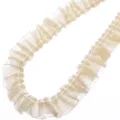 Goldfarbenes plissiertes Chiffonband Detail, transparente Rüschenspitze für DIY Basteln. - Breite 2.5cm / Braun