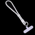 Witte verstelbare telefoon polsband, duurzaam polyester geweven touw met bevestigingstab. - 1 Stuk / Wit