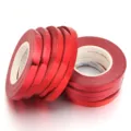 Red metallic ribbon rolls for gift wrapping, balloon string, wedding party and holiday decoration. - 5mm Width 10m Length / Red