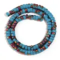 Blaue galvanisierte Radperlen für DIY handgemachte Schmuck Armbänder Halsketten Zubehör. - 110 Stk/Pack (3*6mm) / Hell Pfauenblau Glanz