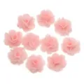 Detailed view of pink chiffon rose flower details for DIY crafts and handmade accessories. - 10 Pieces/Pack (2cm Diameter) / Watermelon Red