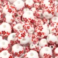 Perline di ceramica floreale rossa fai da te braccialetto collana accessori per gioielli - Floreale Rosso