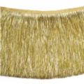 Bordo di frange dorate in lamé per decorazione festa carnevale e artigianato fai da te - 1 Yard/Confezione / Oro