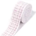 Pink white tweed plaid ribbon fabric trim DIY bow hair clip apparel accessory roll - 4cm Width x 3 Yards Length / Purple White